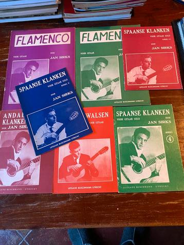 Verzameling flamenco-gitaarboeken beschikbaar voor biedingen