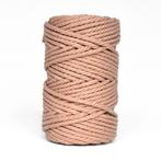 5 mm 3-ply twisted macrame touw blush gerecycled katoen 500, Nieuw, Ophalen of Verzenden