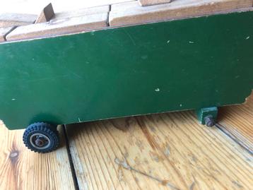 Houten Blokken Karretje - Vintage Speelgoed beschikbaar voor biedingen