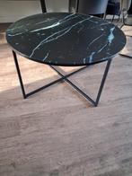 Zwarte salontafel marmerlook van HK-Living.Ø80cm, Huis en Inrichting, Tafels | Salontafels, Ophalen, 100 tot 150 cm, 50 tot 100 cm