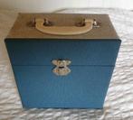 Singeltjes koffer blauw vintage,, Ophalen of Verzenden, Gebruikt, 7 inch