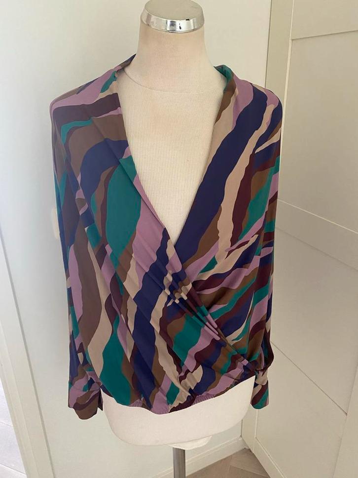 Gekleurde blouse met lange mouwen STUDIO ANNELOES maat M, Kleding | Dames, Blouses en Tunieken, Zo goed als nieuw, Maat 38/40 (M)