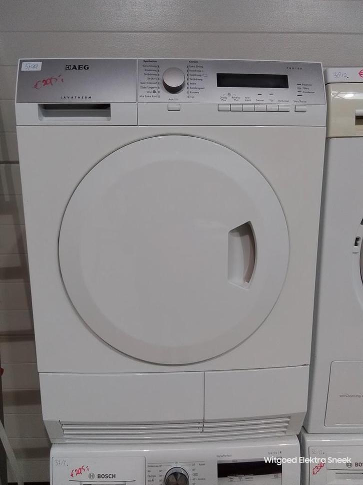 AEG Protex warmtepompdroger, 3 maand garantie 3799, Witgoed en Apparatuur, Wasdrogers, Refurbished, Condens, Voorlader, 8 tot 10 kg