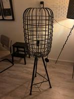Zwarte Metalen Vloerlamp, Huis en Inrichting, Lampen | Vloerlampen, Ophalen of Verzenden, Zo goed als nieuw, Metaal, 150 tot 200 cm