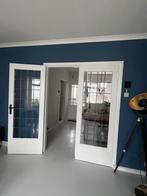 Openslaande deuren met glas in lood, Doe-het-zelf en Verbouw, Deuren en Horren, Glas, 80 tot 100 cm, Gebruikt, Ophalen