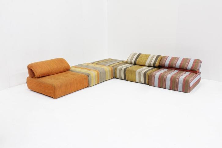 Roche Bobois Voyage Immobile modular lounge sofa set of 5, Huis en Inrichting, Banken | Sofa's en Chaises Longues, Gebruikt, Vierpersoons of meer