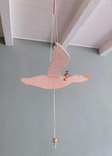 Houten trekvogel/zweefvogel of mobiel/mobile Nils Holgersson beschikbaar voor biedingen
