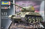 Revell 03302 WWII Russian T-34/85 Tank 1:72, Nieuw, Revell, Ophalen of Verzenden, 1:50 of kleiner
