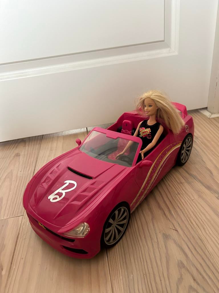 Barbie Auto met Barbie, Ophalen of Verzenden, Gebruikt
