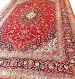 Groot Perzisch tapijt handgeknoopt Keshan Oosters vloerkleed, 200 cm of meer, 200 cm of meer, Rood, Rechthoekig