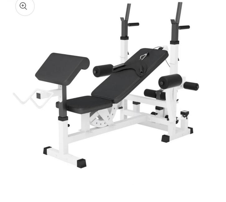 Universele halterbank/ fitness apparaat, Sport en Fitness, Fitnessapparatuur, Gebruikt, Krachtstation, Borst, Metaal, Ophalen