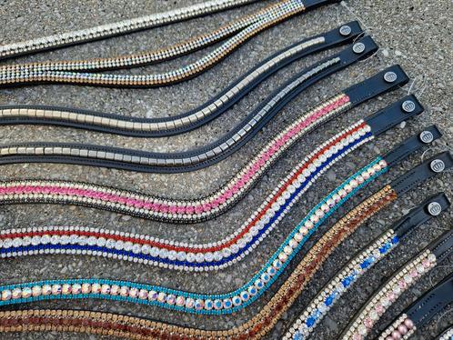 Bling frontriem: pony, cob, full, x-full, Dieren en Toebehoren, Paarden en Pony's | Hoofdstellen en Tuigage, Nieuw, Ophalen