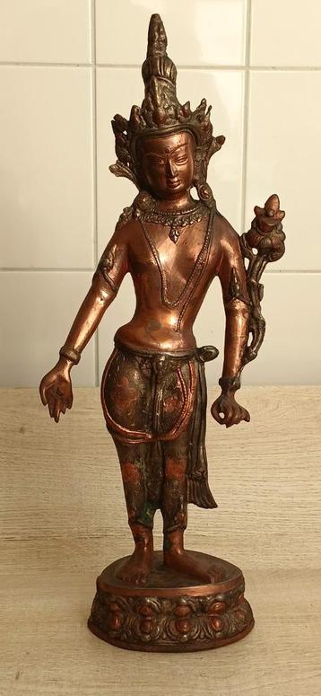 Koperen Tara beeld. 43cm. beschikbaar voor biedingen