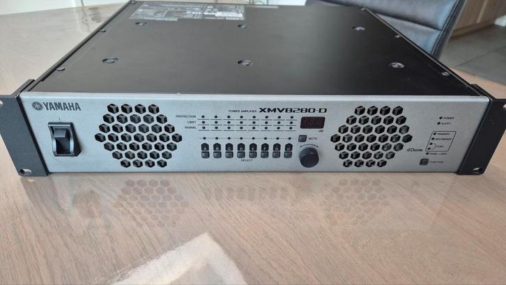 8 Kanaals Dante versterker Yamaha XMV8280D, Audio, Tv en Foto, Professionele Audio-, Tv- en Video-apparatuur, Gebruikt, Audio