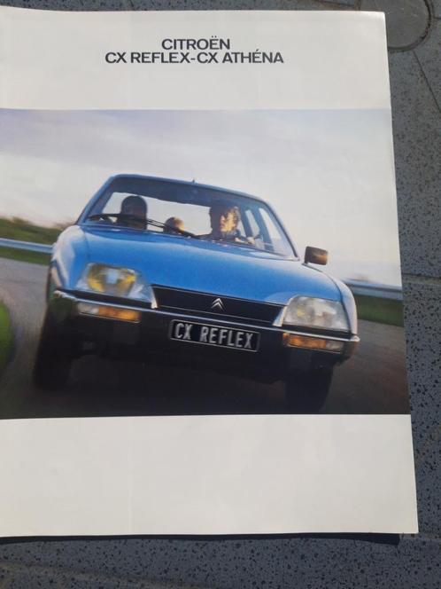 folder Citroën CX Reflex - Athena ( 2 liter modellen) 3-luik, Boeken, Auto's | Folders en Tijdschriften, Zo goed als nieuw, Citroën