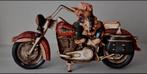 Vintage harsbeeldje motorfiets Harley Davidson woondecoratie, Ophalen of Verzenden, Zo goed als nieuw