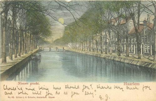 (388-201-017) Haarlem Nieuwe Gracht, Verzamelen, Ansichtkaarten | Nederland, Noord-Holland, Verzenden