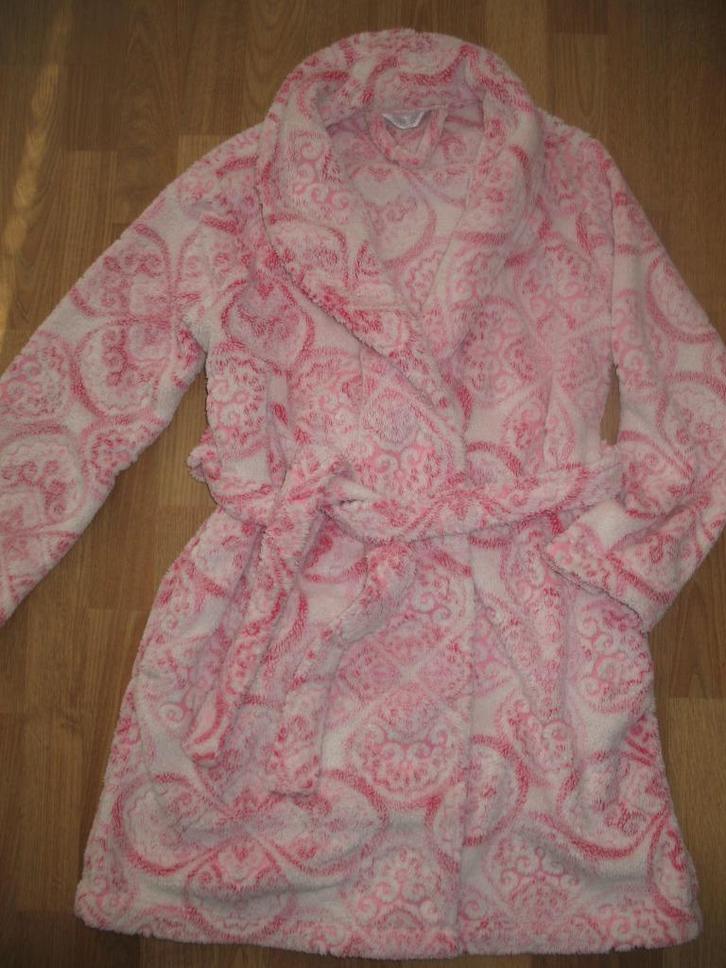 Hunkemöller Knuffel Badjas + Sjaalkraag Mt S, Kleding | Dames, Pyjama's, Zo goed als nieuw, Maat 36 (S), Ophalen of Verzenden