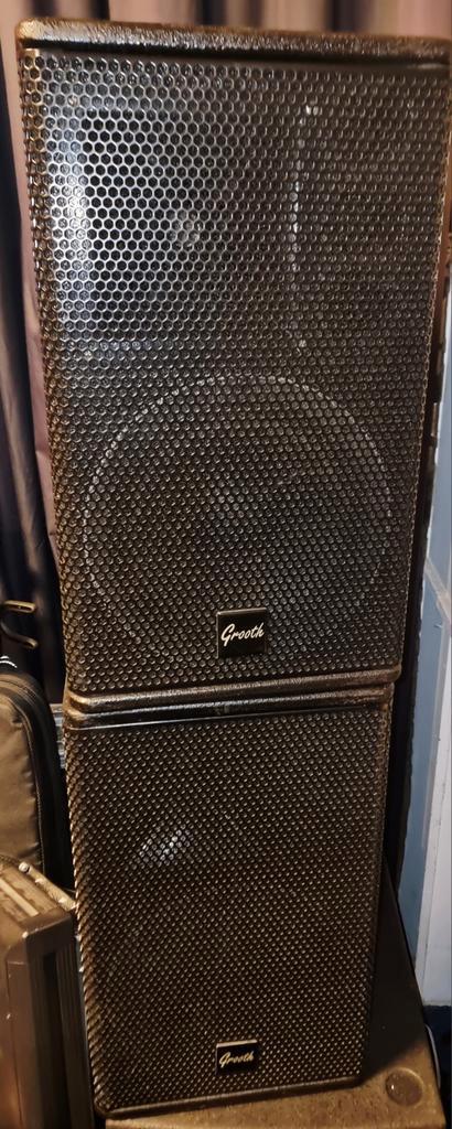 Grooth SJ-110 Professionele Speaker, Audio, Tv en Foto, Luidsprekers, Gebruikt, Front, Rear of Stereo speakers, 120 watt of meer