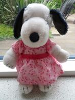 Hond Snoopy in roze jurk vintage uit 1988 meet ca 27 cm, Ophalen of Verzenden, Zo goed als nieuw, Hond