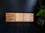 Set vintage fondue vorkjes, Ophalen of Verzenden, Gebruikt, Hout