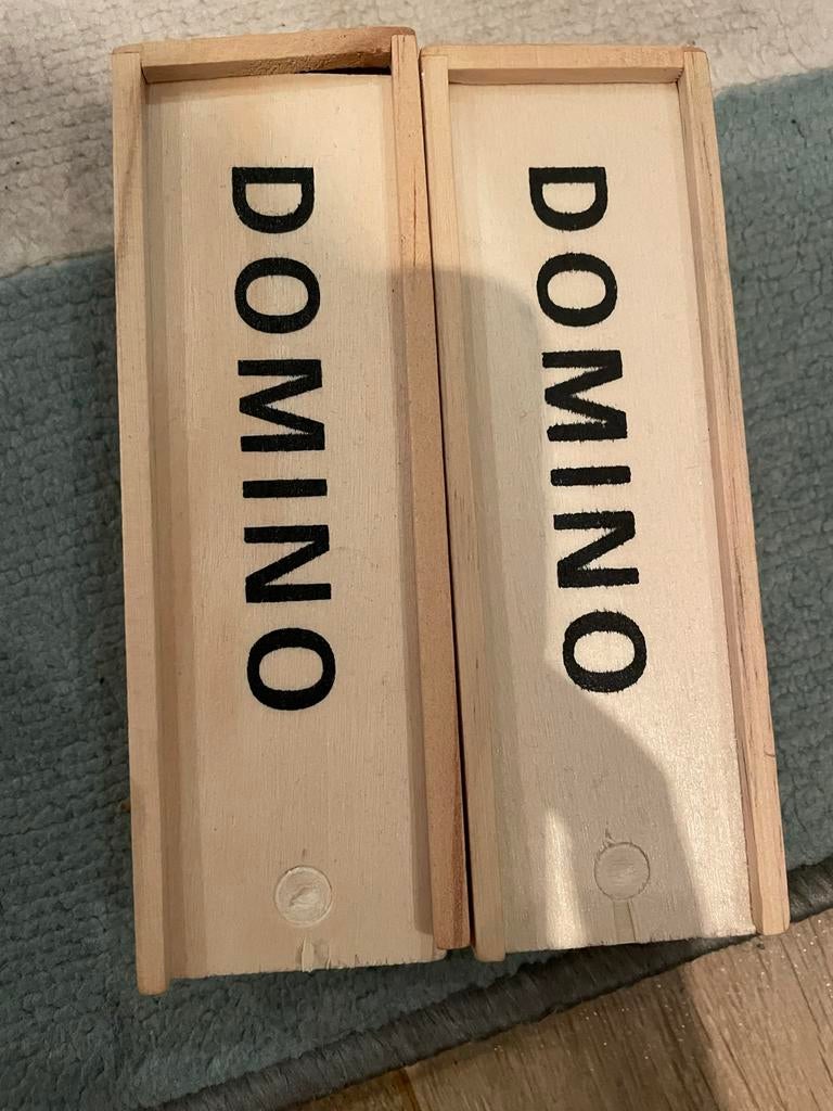 Domino Set - Houten Doos, Ophalen of Verzenden, Minder dan 500 stukjes, Zo goed als nieuw, Overige typen
