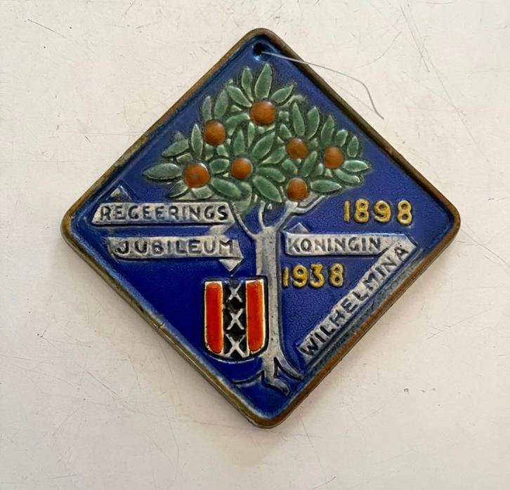Tegel Jubileum Koningin Wilhelmina, Antiek en Kunst, Antiek | Wandborden en Tegels, Ophalen of Verzenden