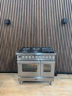 Luxe Rvs 6-pits Boretti Fornuis 90 cm (Gratis bezorgen), Witgoed en Apparatuur, Fornuizen, 5258sh, Ophalen of Verzenden, Zo goed als nieuw