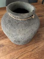 Stenen Siervaas - H29cm B26cm, Huis en Inrichting, Woonaccessoires | Vazen, Ophalen, Steen, Zwart, Zo goed als nieuw