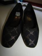 F1517 Ravelli mt 4 (37) pumps zwart goud stof, Kleding | Dames, Schoenen, Pumps, Verzenden, Zwart, Zo goed als nieuw