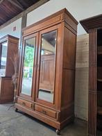 Prachtige antieke linnenkast / meidenkast / hangkast, Huis en Inrichting, Ophalen, Eikenhout, Met hangruimte, 200 cm of meer