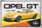 Opel GT Since 1968 relief reclamebord van metaal wandbord, Verzamelen, Verzenden, Nieuw, Auto's