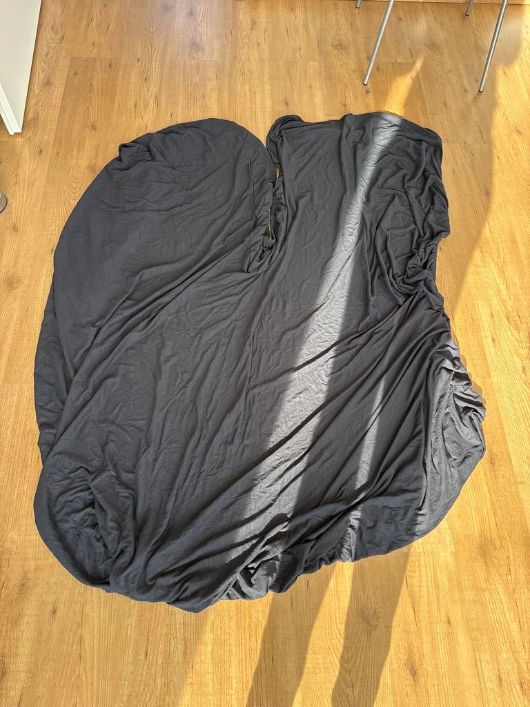 Split topper hoeslaken 180x200/220, Tweepersoons, Ophalen of Verzenden, Zo goed als nieuw, Hoeslaken of Sloop