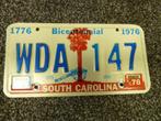 Kentekenplaat licenseplate South Carolina Bicentennial USA, Verzenden, Gebruikt, Auto's