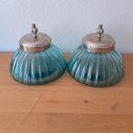 Koekjespot, snoeppot, of decoratie - turquoise, Huis en Inrichting, Woonaccessoires | Overige, Ophalen of Verzenden, Zo goed als nieuw