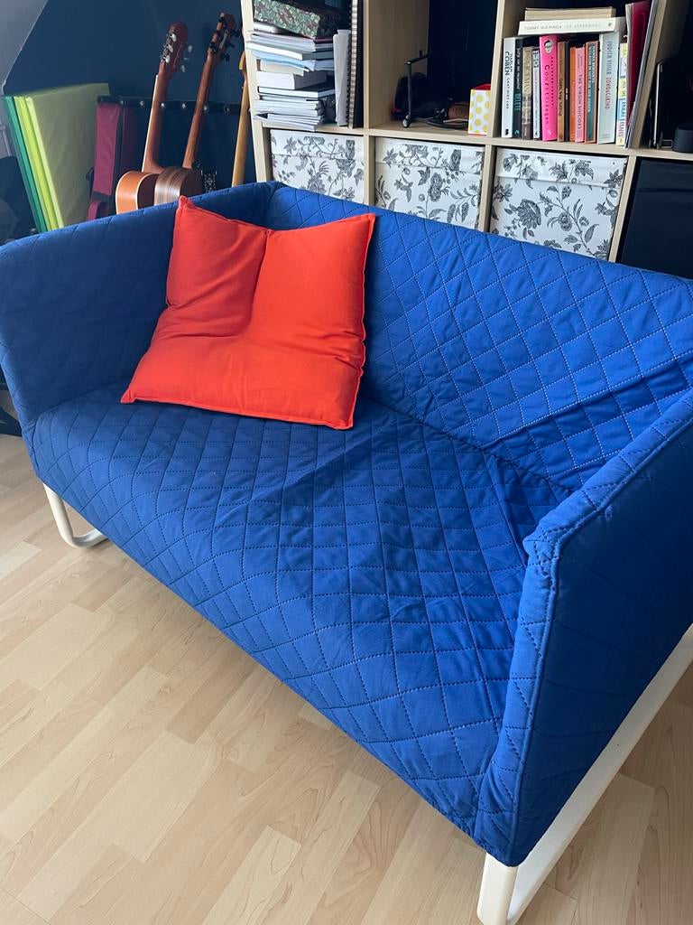 IKEA Knopparp 2-zitsbank - Blauw, Ophalen, Gebruikt, 150 tot 200 cm, Tweepersoons