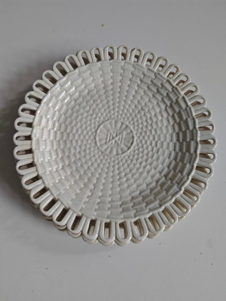 3 gebaksbordjes diameter 21 cm antiek, Ophalen of Verzenden
