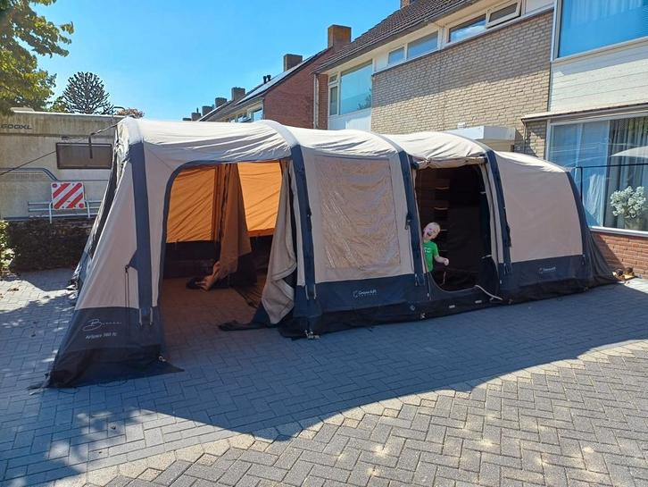 Bardani AirSpace 380TC tent met Anssems aanhanger, Caravans en Kamperen, Tenten, Ophalen