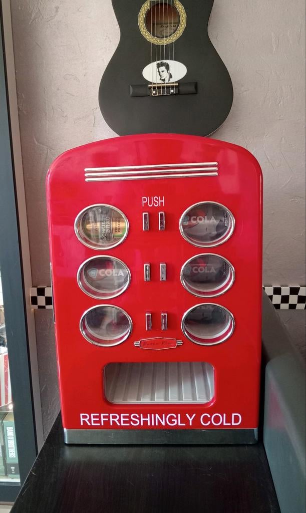 Retro Mini Koelkast - Coca-Cola Stijl, Zonder vriesvak, Ophalen of Verzenden, Minder dan 45 cm, Minder dan 85 cm