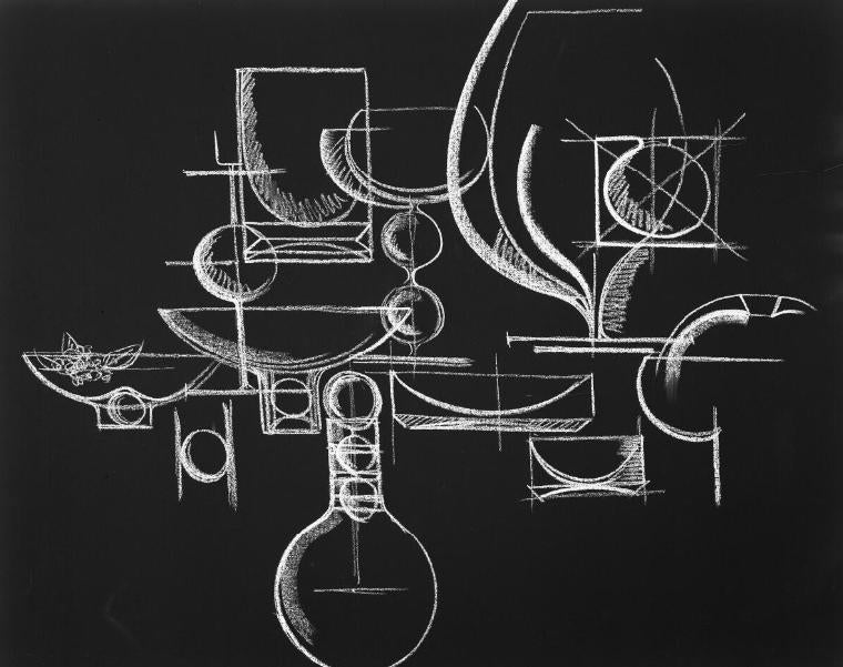 A.D. Copier - karaf met ringen A.D. Copier collectie, Antiek en Kunst, Antiek | Glas en Kristal, Ophalen of Verzenden