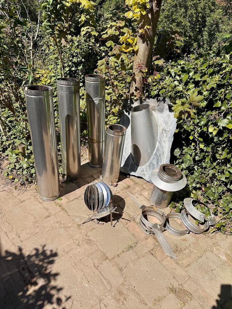Dubbelwandig RVS Rookkanaal - 200mm bu, 150mm  binnen, Ophalen, Gebruikt, Afzuiger