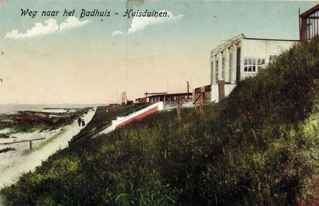 Weg naar het Badhuis - Huisduinen. - 1921 gelopen, Verzamelen, Verzenden, Voor 1920, Gelopen, Noord-Brabant