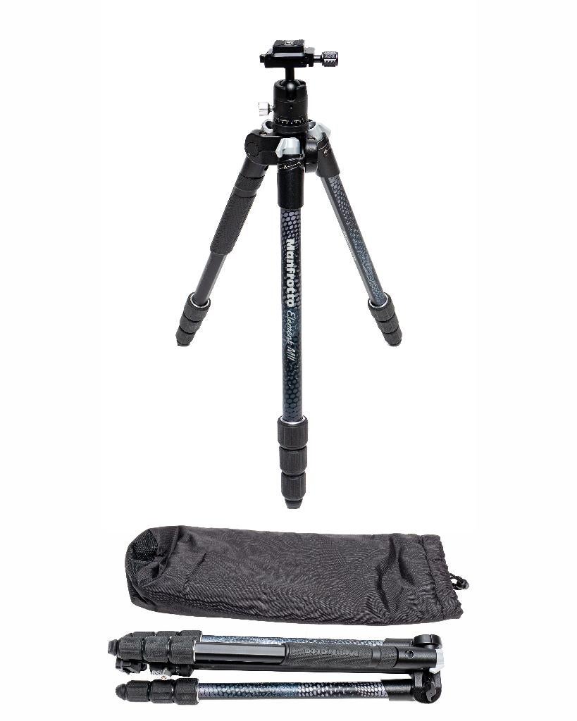 Manfrotto Element MII statiefkit met tas, Tripodguru@outlook.com, Tripodguru.com, Zo goed als nieuw, Minder dan 150 cm