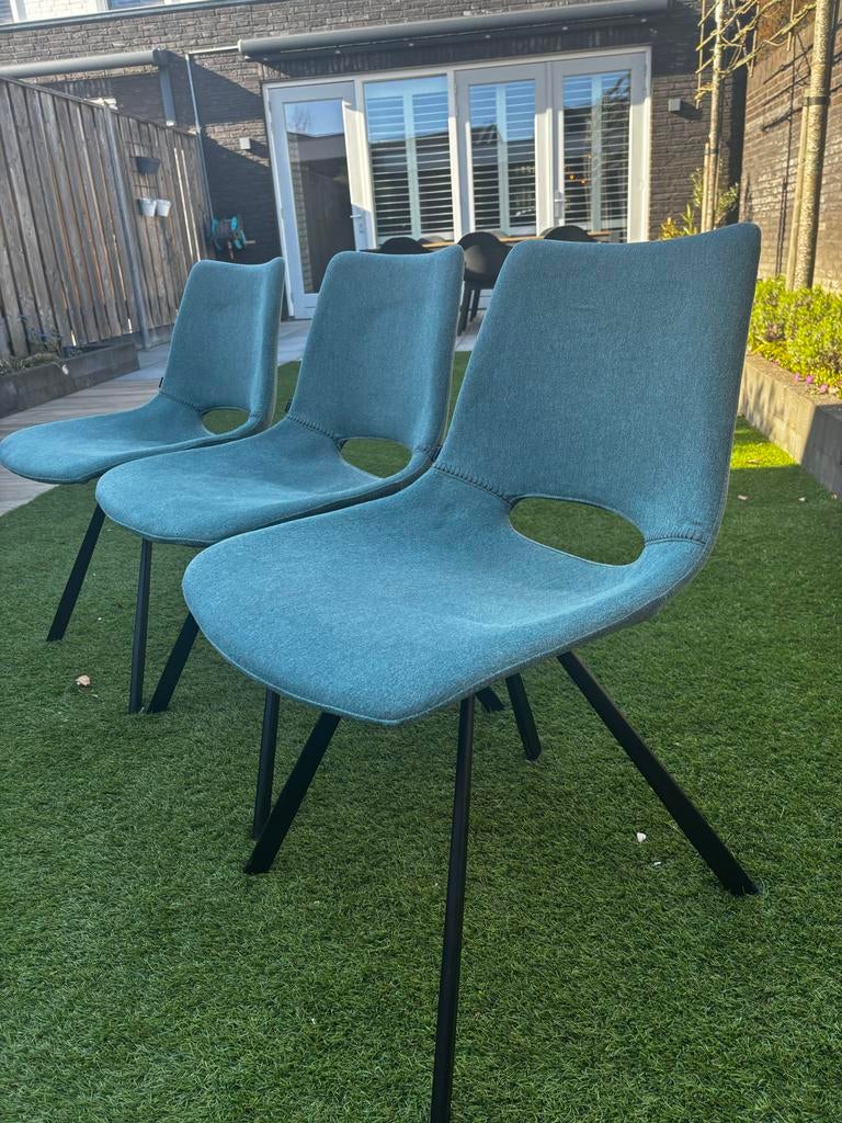 Eetkamerstoelen - zeegroen - Goossens, Ophalen, Gebruikt, Overige kleuren, Drie