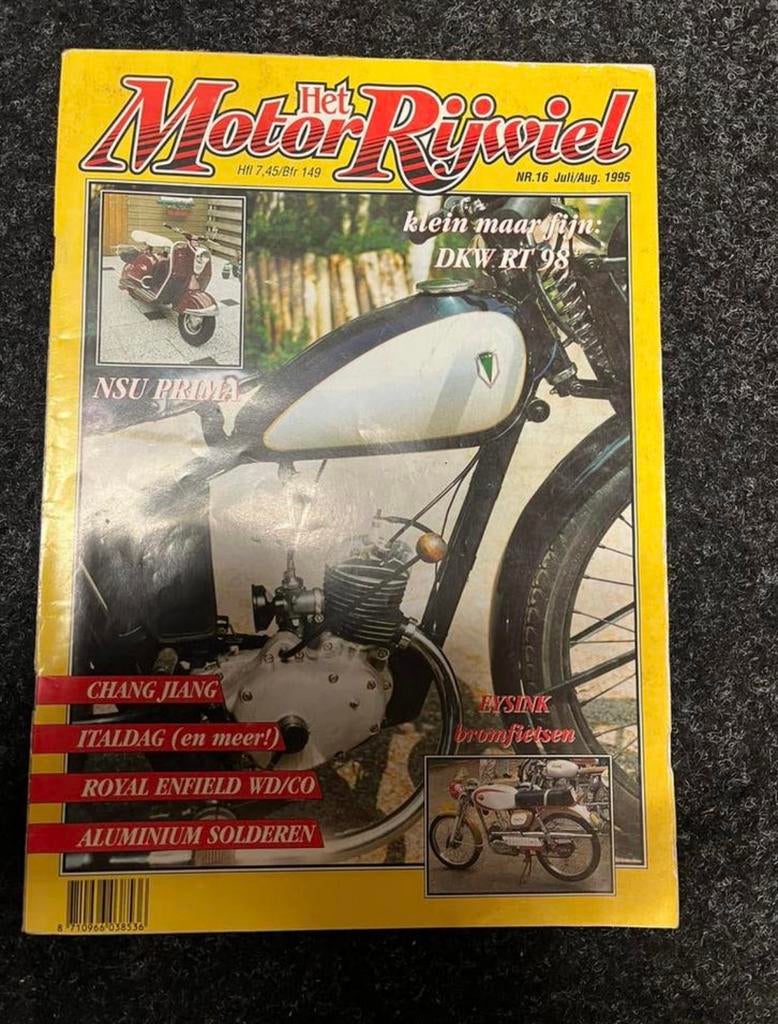 Het Motor Rijwiel vintage boekje juli/augustus 1995, Ophalen of Verzenden, Zo goed als nieuw, Motoren
