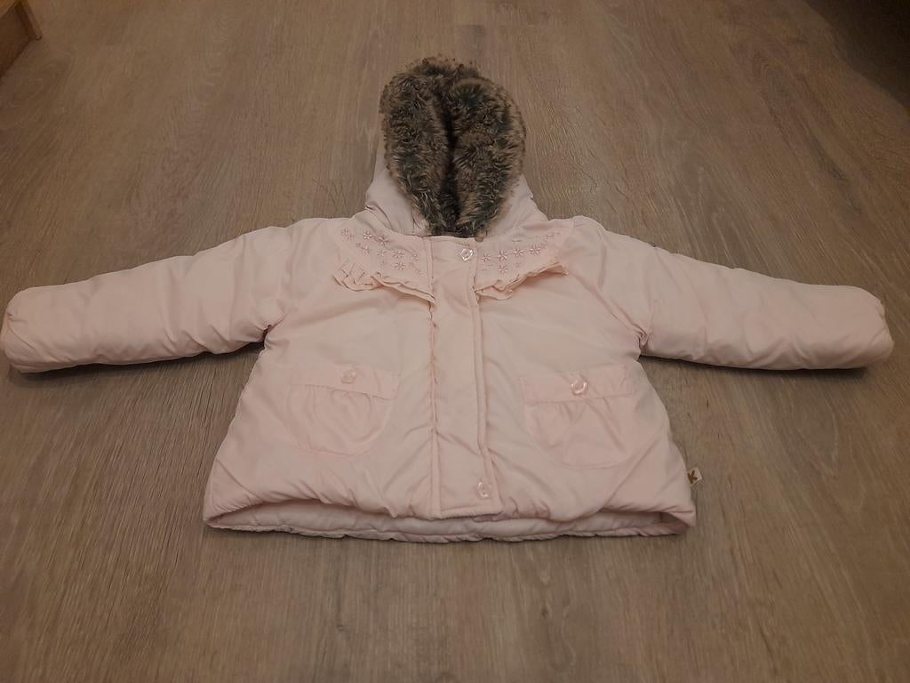 Superleuke lichtroze winterjas maat 68, Kinderen en Baby's, Babykleding | Maat 68, Meisje, Ophalen of Verzenden, Zo goed als nieuw