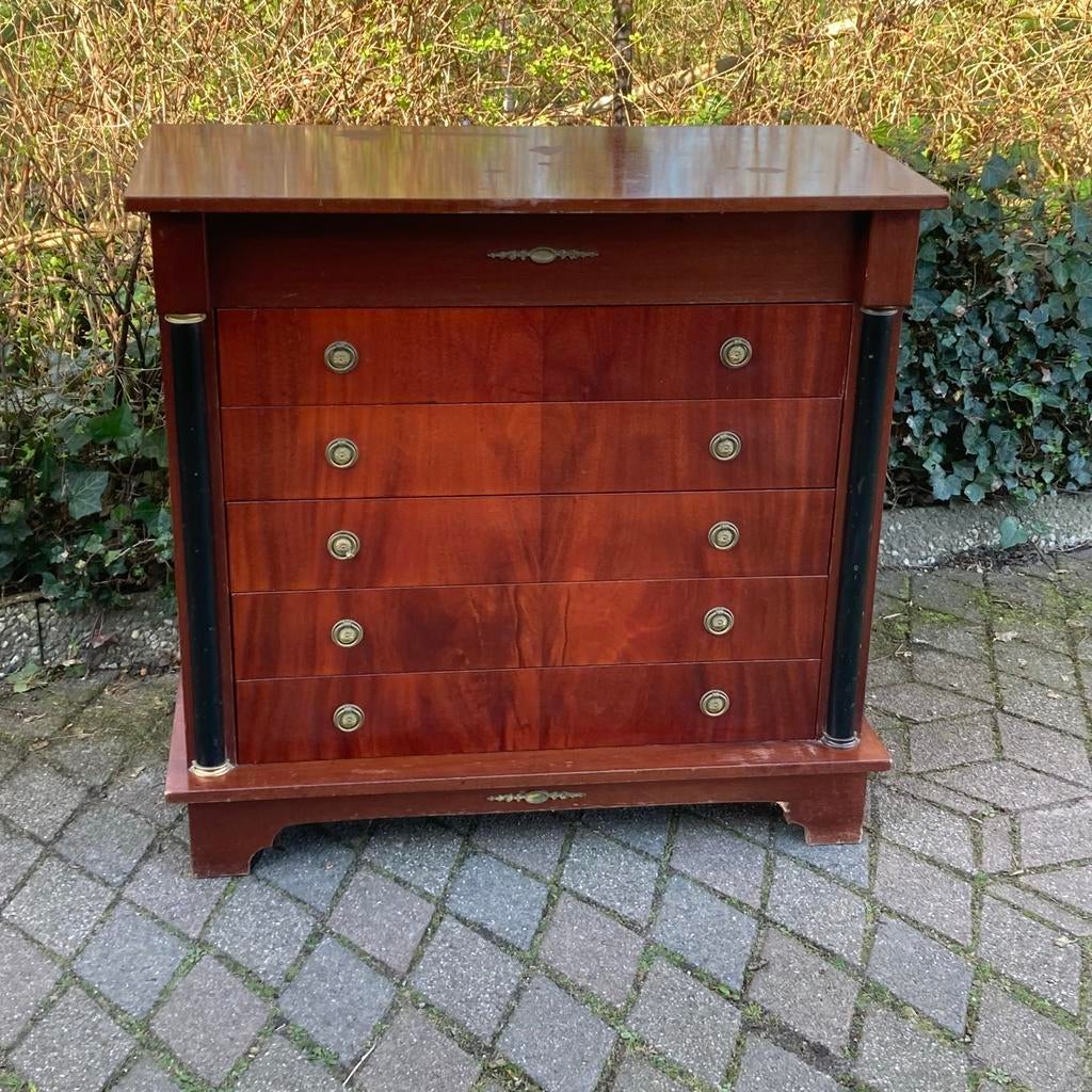 Empire-stijl Biedermeier Chiffonnière Commode (1820-1830), Antiek en Kunst, Ophalen of Verzenden