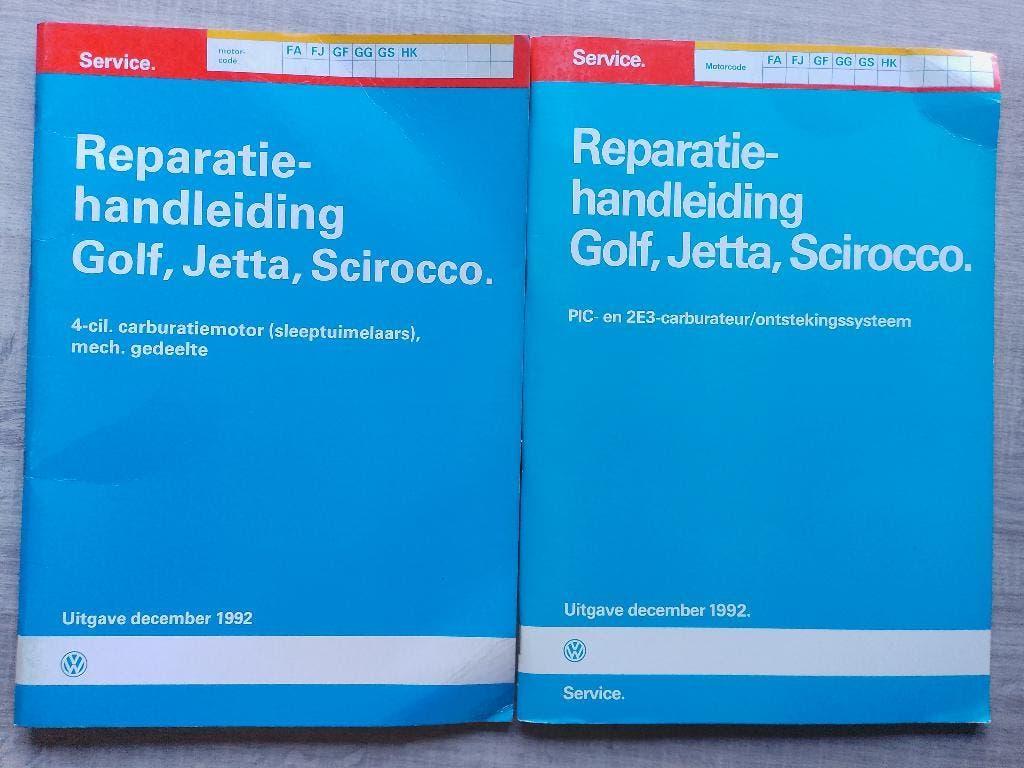 Werkplaatsboeken Vw Golf 1+2 Jetta 1100 - 1300 benzinemotor, Ophalen of Verzenden, Gelezen, Volkswagen