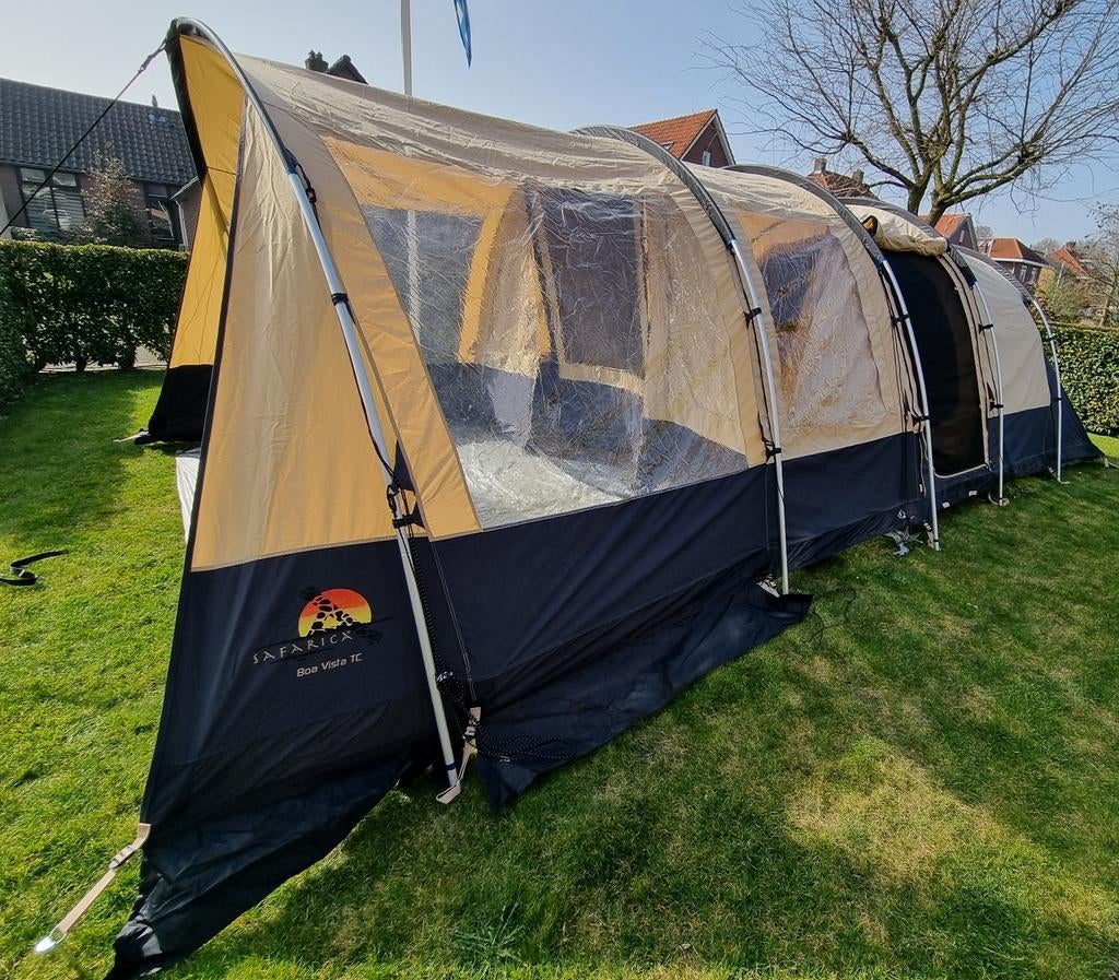Safarica tunneltent 5pers TC ZGAN, Caravans en Kamperen, Ophalen, Zo goed als nieuw
