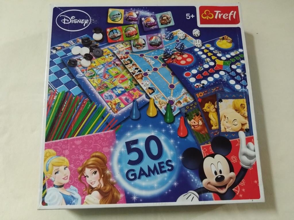 Disney 50 Games bordspel, Vijf spelers of meer, Ophalen of Verzenden, Gebruikt, Trefl